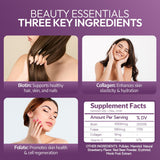 EZ VITAMINS Biotin Beauty Strips displayed with other beauty products