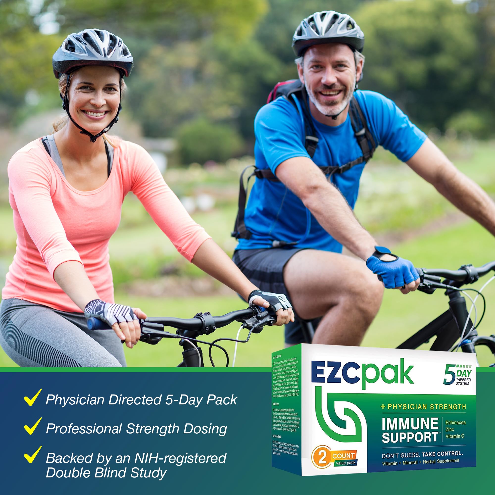 EZC Pak daily wellness Support Supplement in a health setting