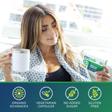 EZC Pak daily wellness Support Supplement with a glass of water