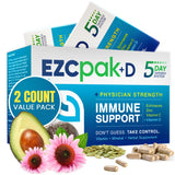 EZC Pak Echinacea daily wellness Support 5-Day System front view with packaging
