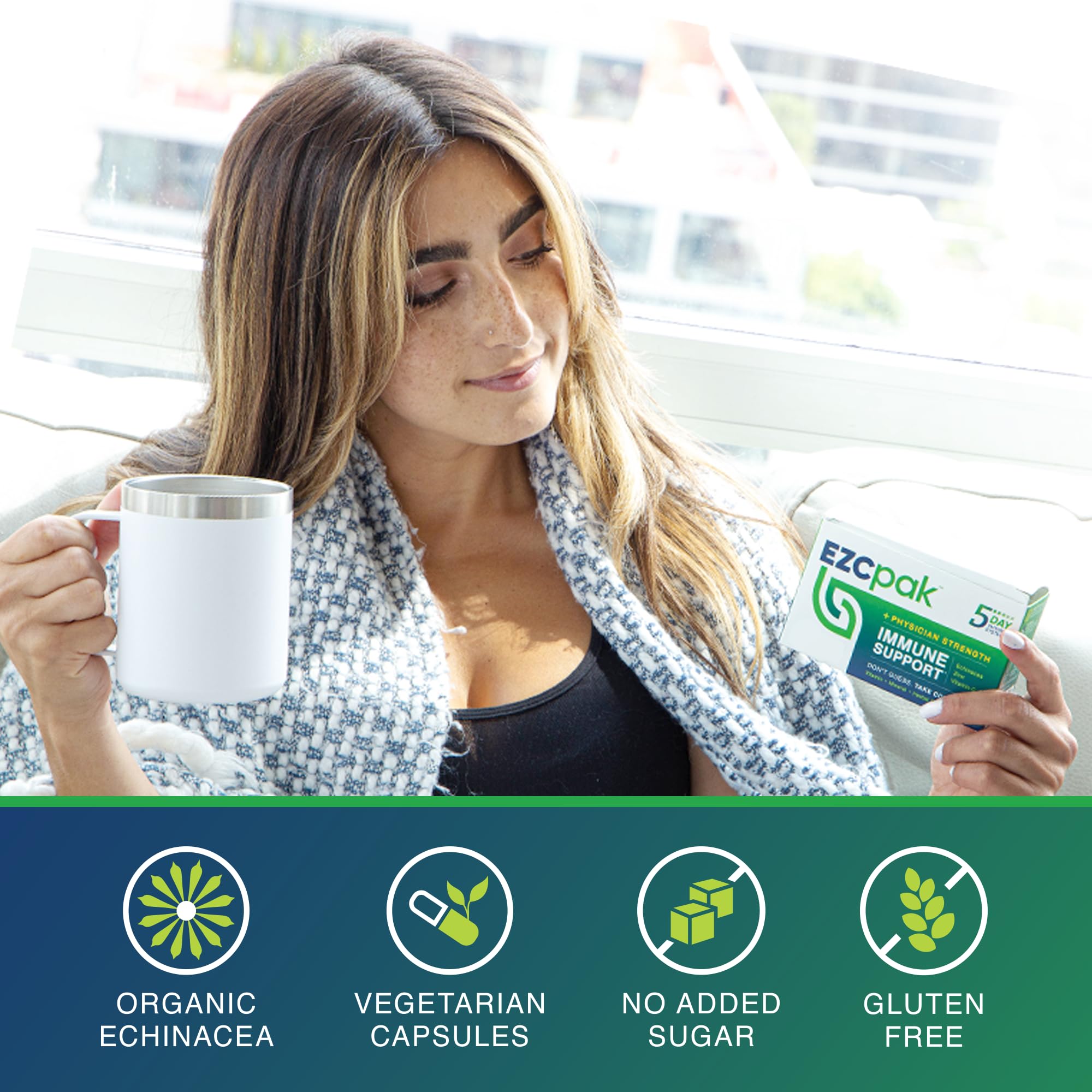 EZC Pak Echinacea supplement lifestyle scene