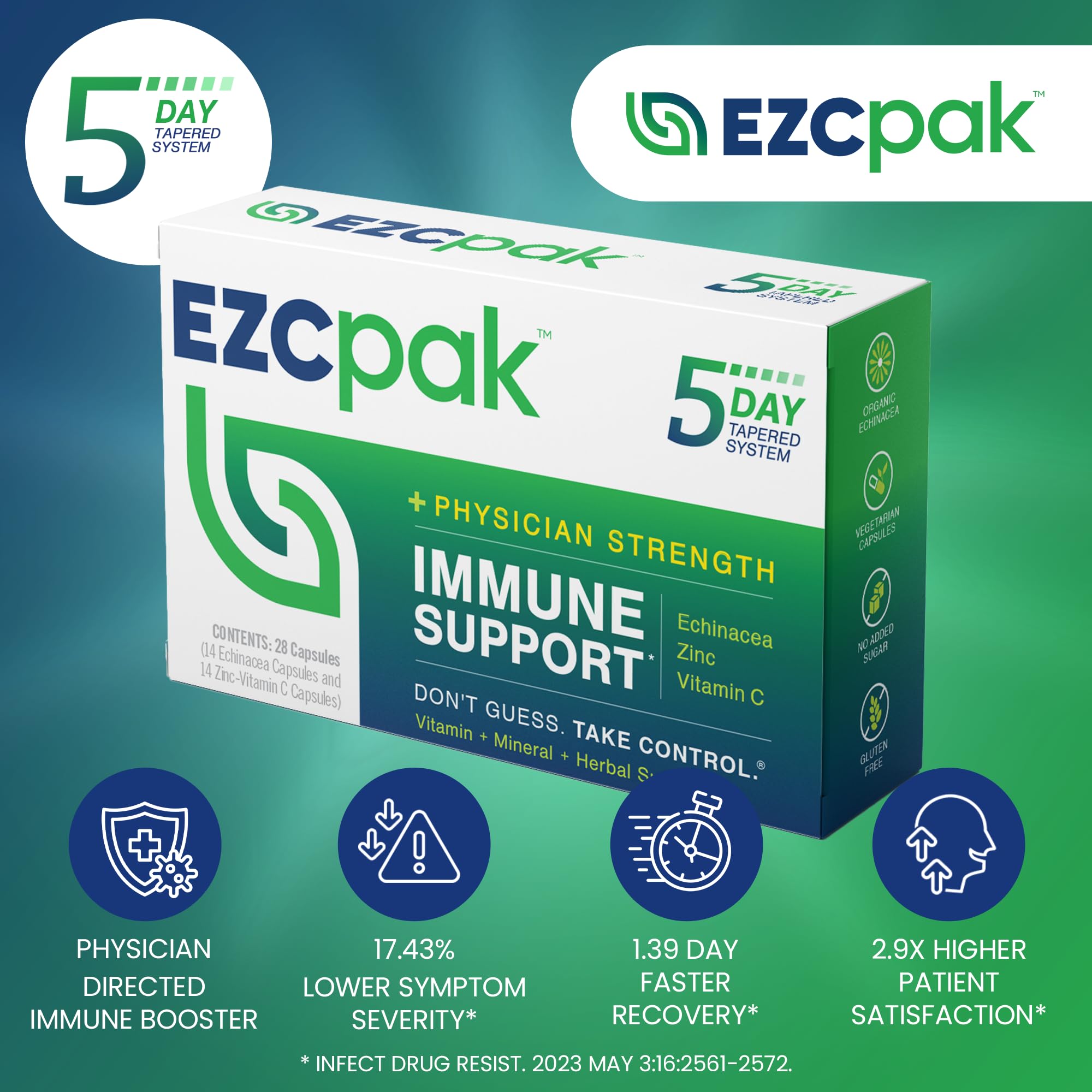 EZC Pak Echinacea supplement side view