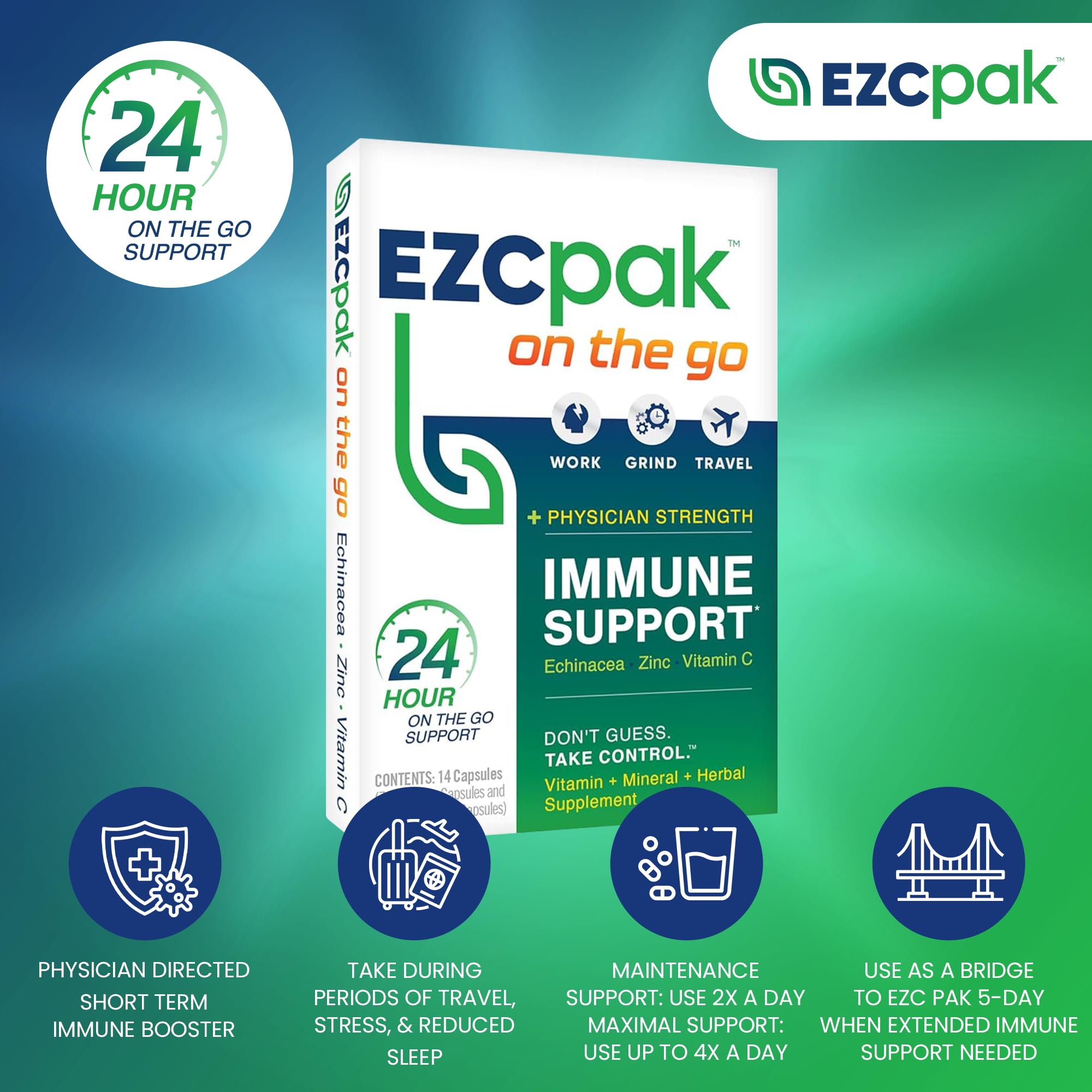 EZC Pak On The Go supplement contents displayed