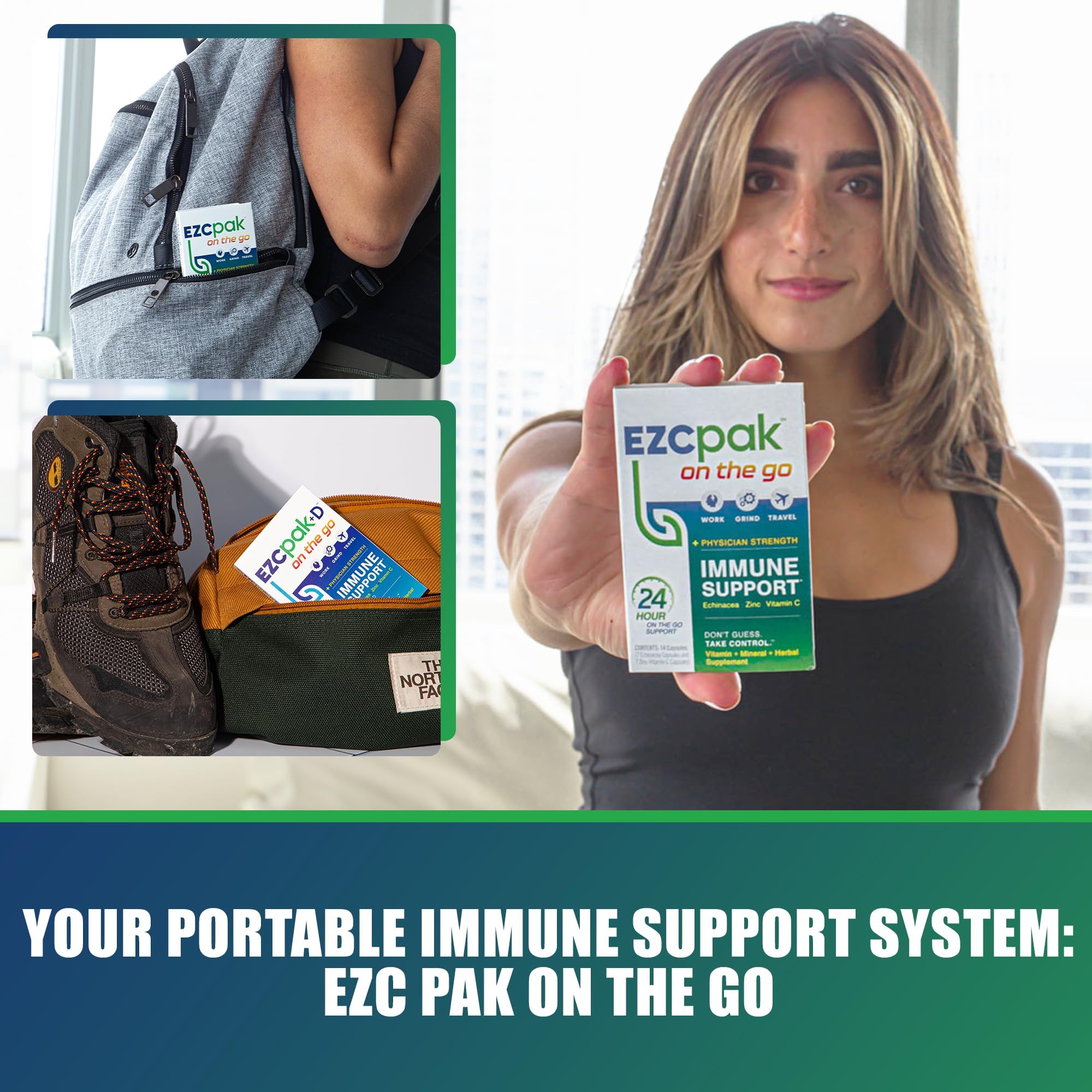 EZC Pak On The Go supplement in a pocket