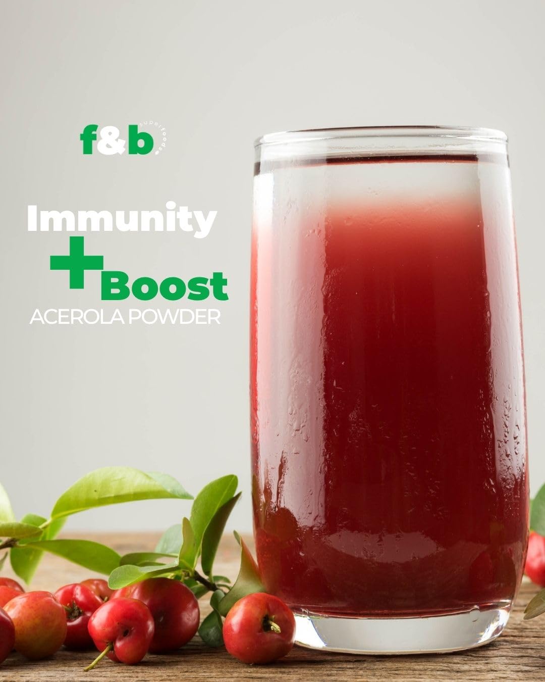 f&b superfoods Organic Acerola Cherry Vitamin C Powder nutritional information