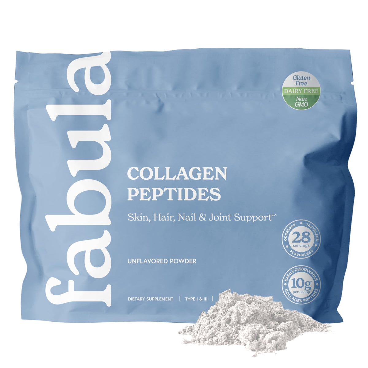 Fabula Hydrolyzed Collagen Peptides Powder 281g front view