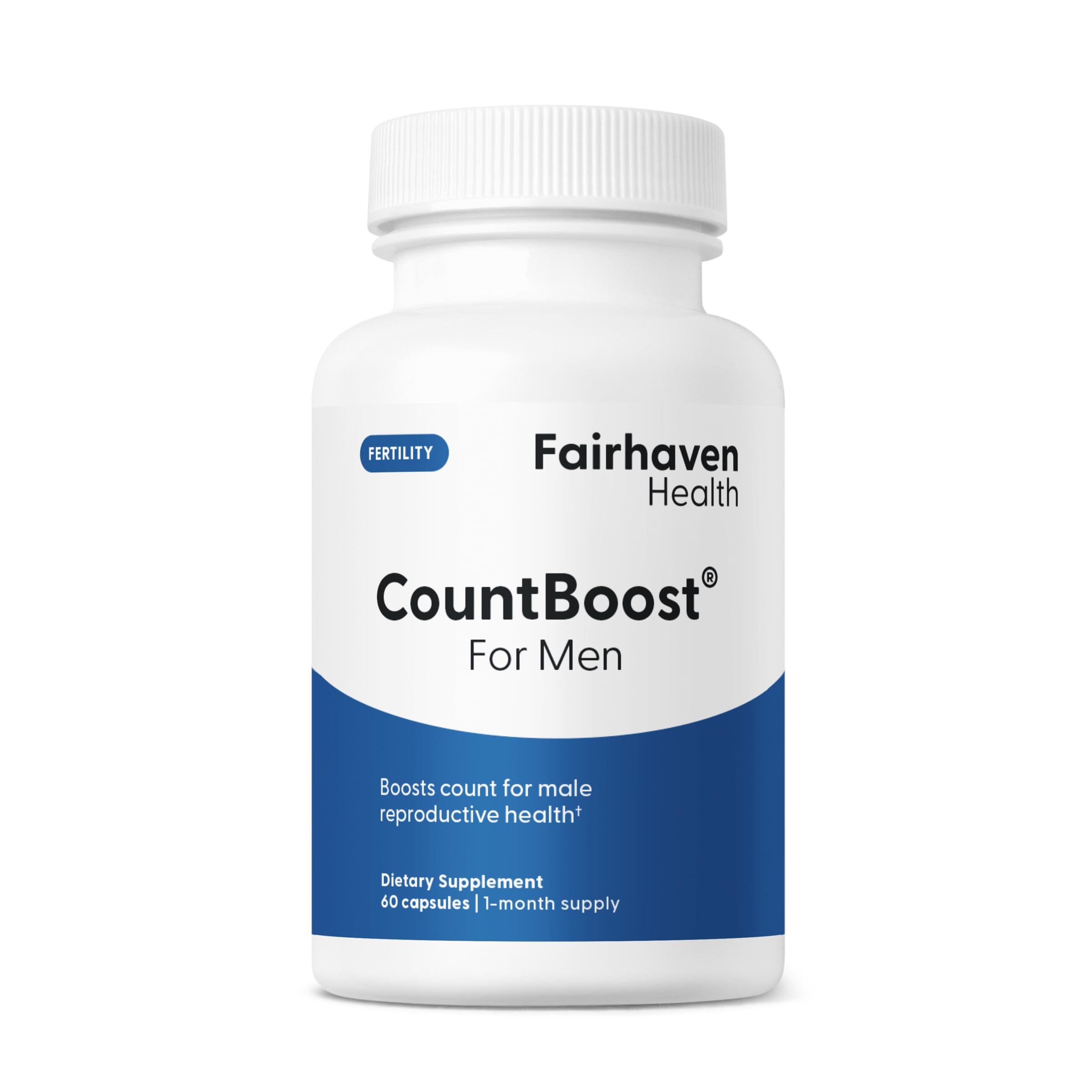 Fairhaven Health CountBoost Prenatal Vitamins for Men 30 Capsules front view
