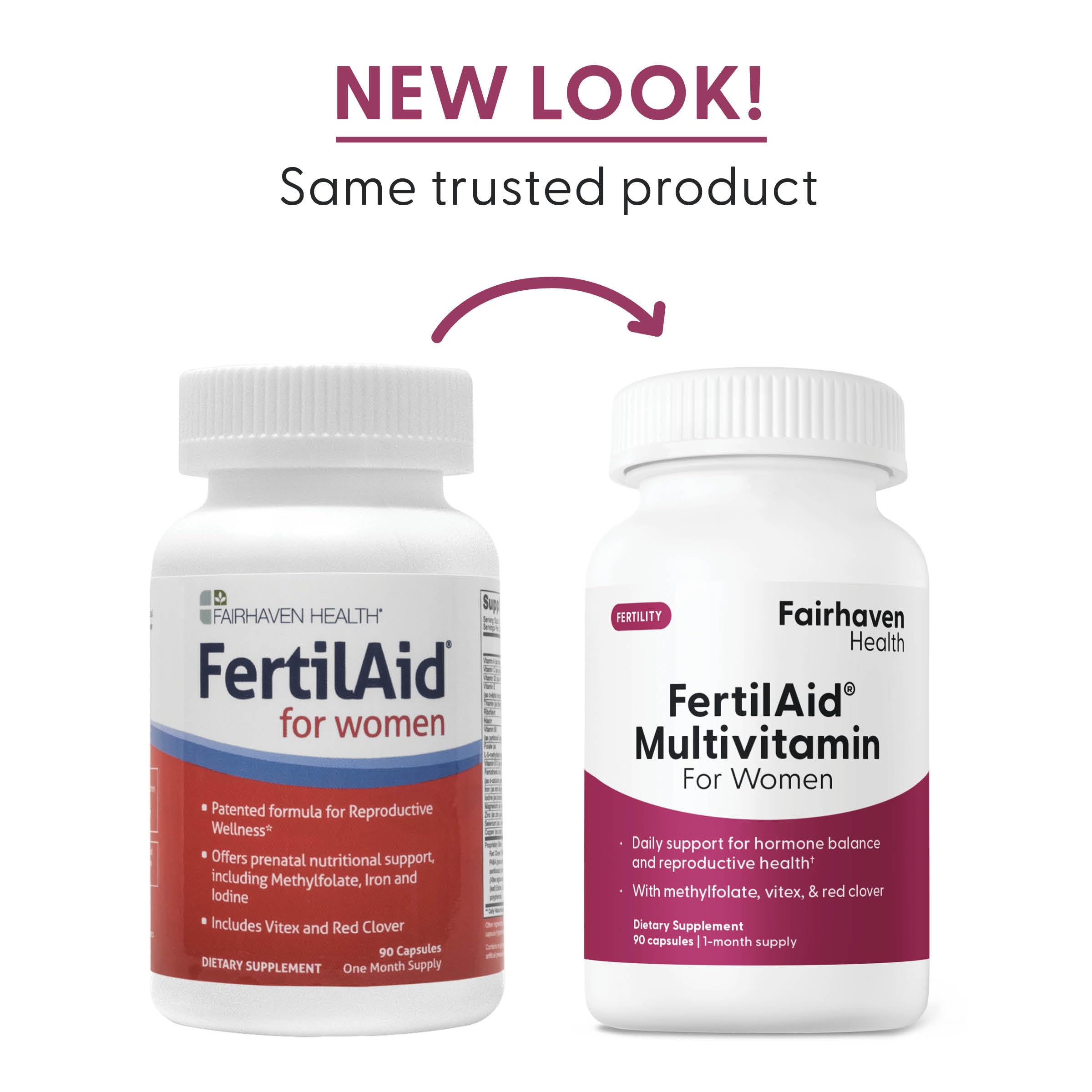 Fairhaven Health FertilAid For Women Multivitamin with a measuring spoon