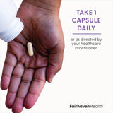 Fairhaven Health Milk Thistle Supplement capsules close-up