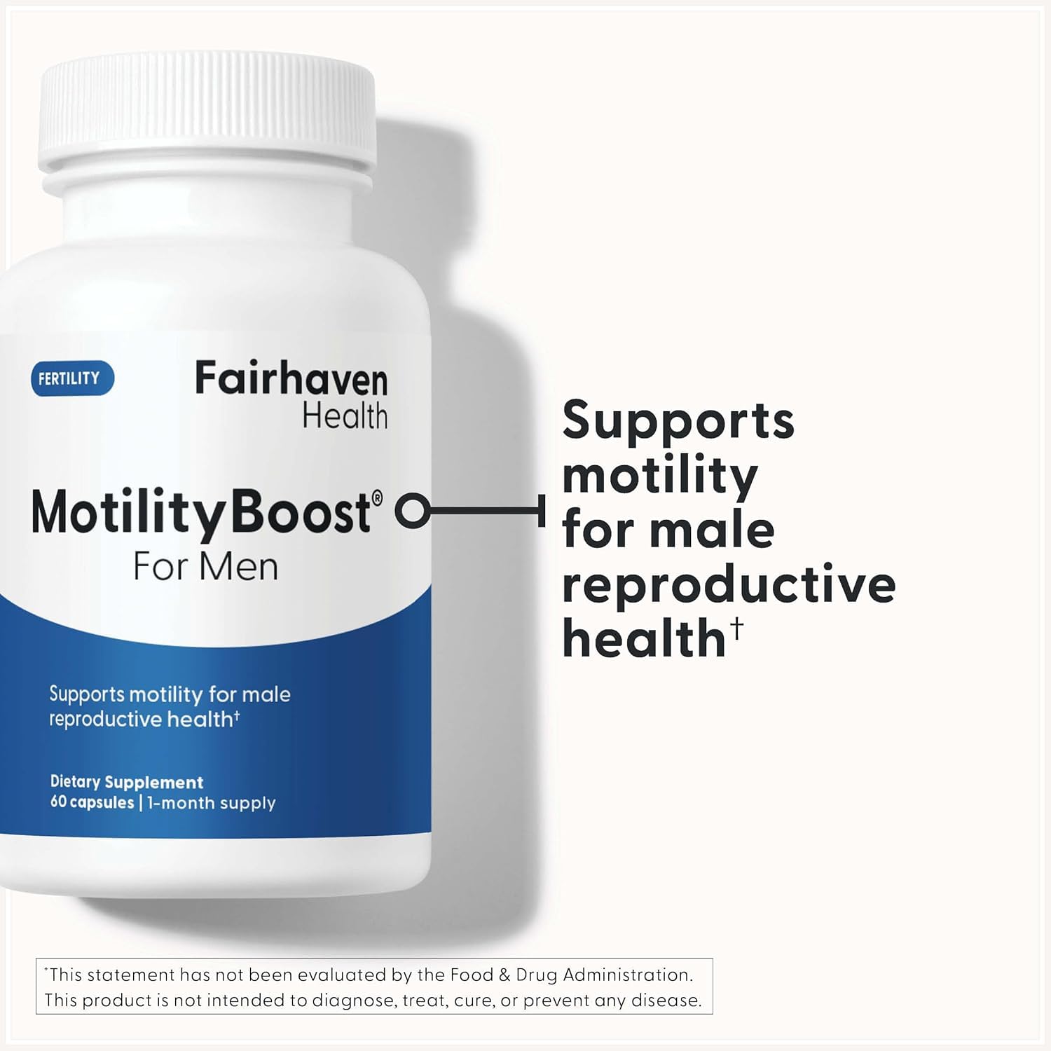 Fairhaven Health MotilityBoost Male Health Supplement side view