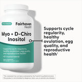 Fairhaven Health Myo + D-Chiro Inositol supplement bottle side view