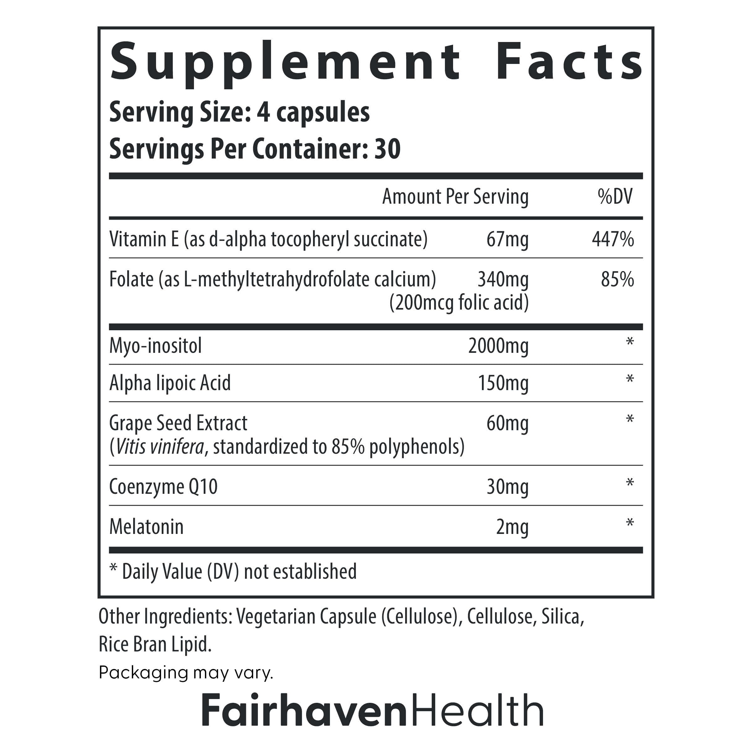 Fairhaven Health OvaBoost supplement capsules