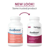 Fairhaven Health OvaBoost with a plant background
