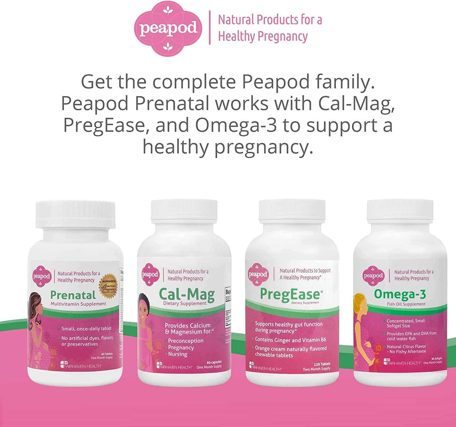 Fairhaven Health Prenatal Vitamins displayed with other maternity supplements