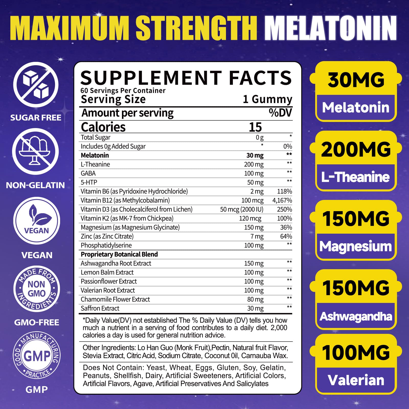 Fajeckma Melatonin Gummies 30mg lifestyle scene on bedside table