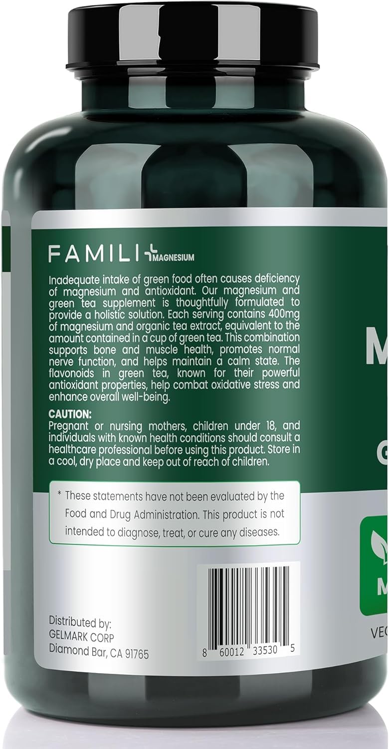 FAMILI+ Magnesium Glycinate Complex 400mg with measuring spoon
