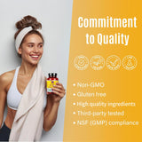 FAMILI+ Vitamin D3 K2 Coconut MCT Oil capsules with a measuring spoon