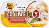 Family Tree Fish Oil Cod Liver Slices front view packaging