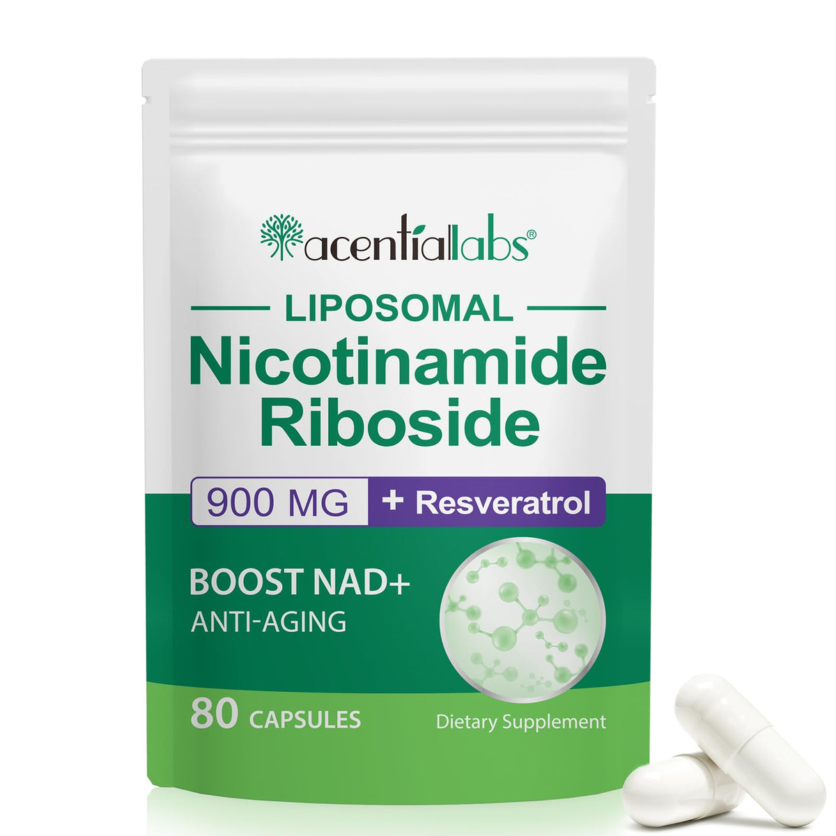 FANGCUN Resveratrol 900mg Nicotinamide Riboside Supplement front view