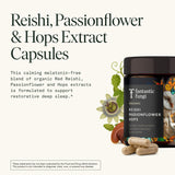 Fantastic Fungi Organic Reishi Mushroom Capsules on a wooden table