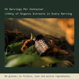 Fantastic Fungi Organic Reishi Mushroom Capsules with a measuring spoon