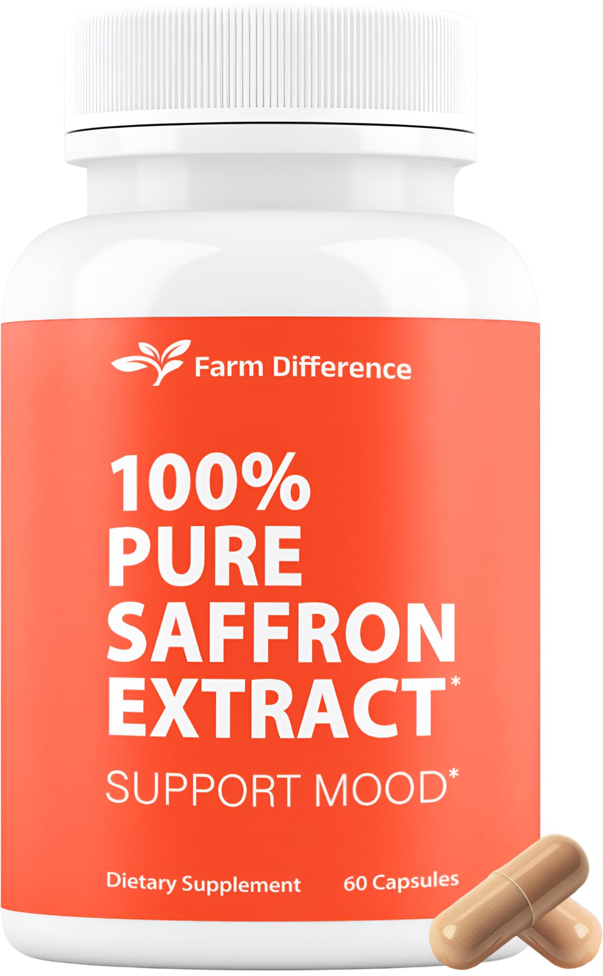 Farm Difference Saffron Extract Capsules front view with packaging