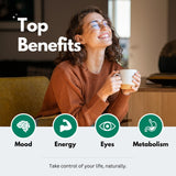 Farm Difference Saffron Extract Capsules lifestyle scene on a kitchen counter