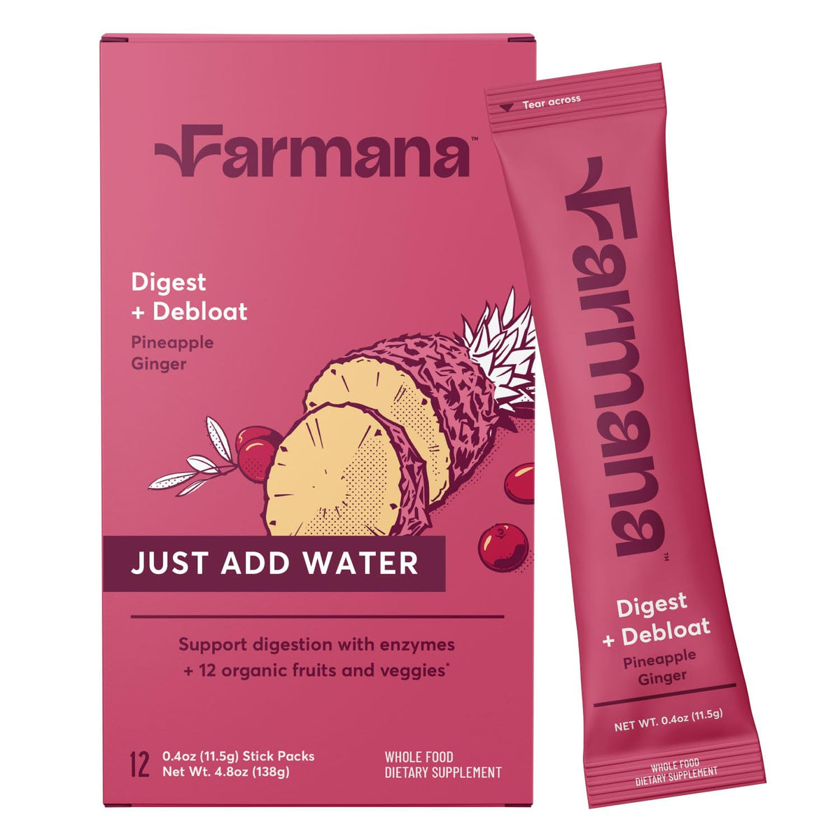 Farmana Multi-Enzymes Powdered Drink Mix 181g front view