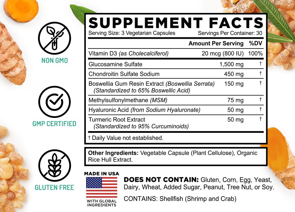 FarmHaven Joint Support Supplement capsules on a wooden surface
