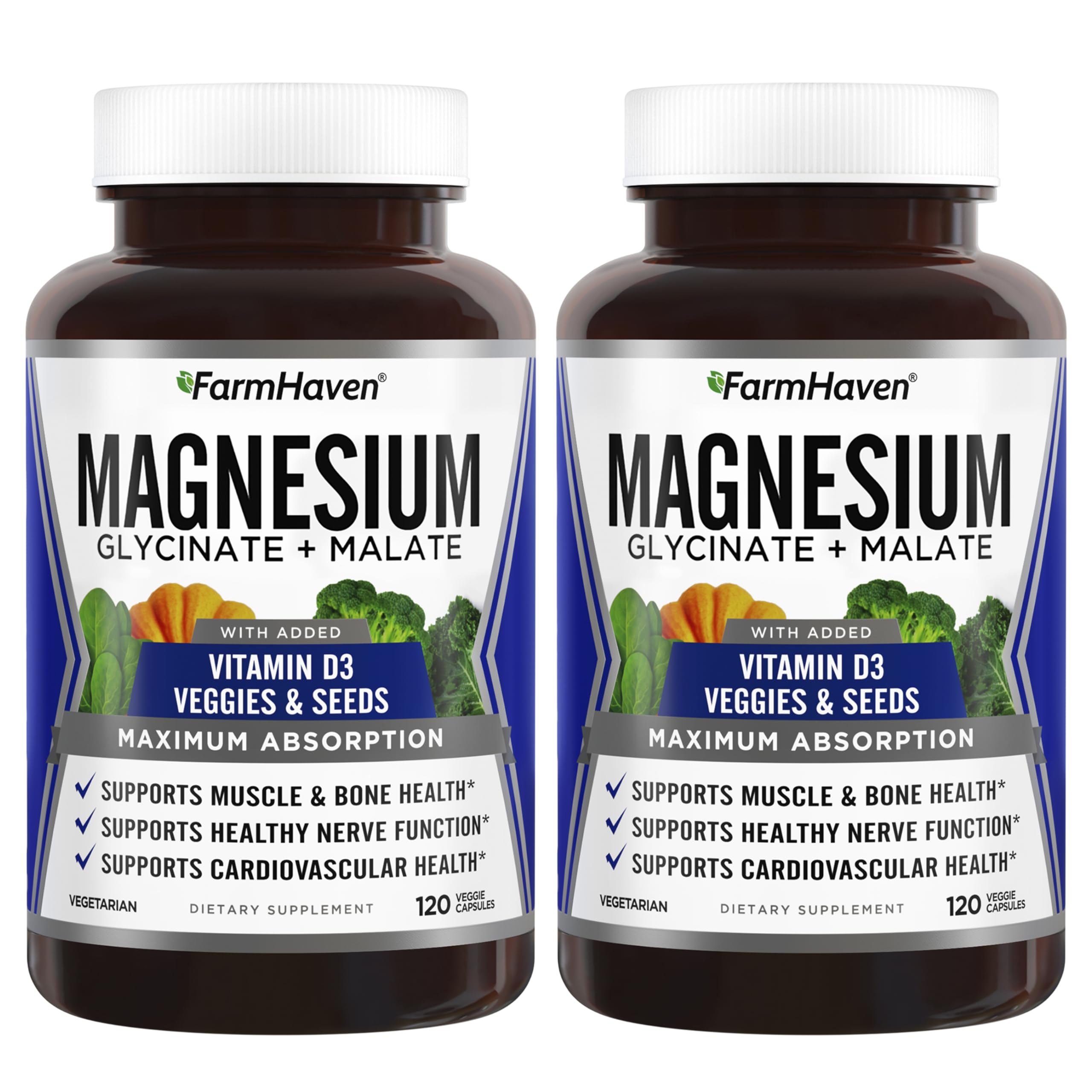 FarmHaven Magnesium Capsules front view with label