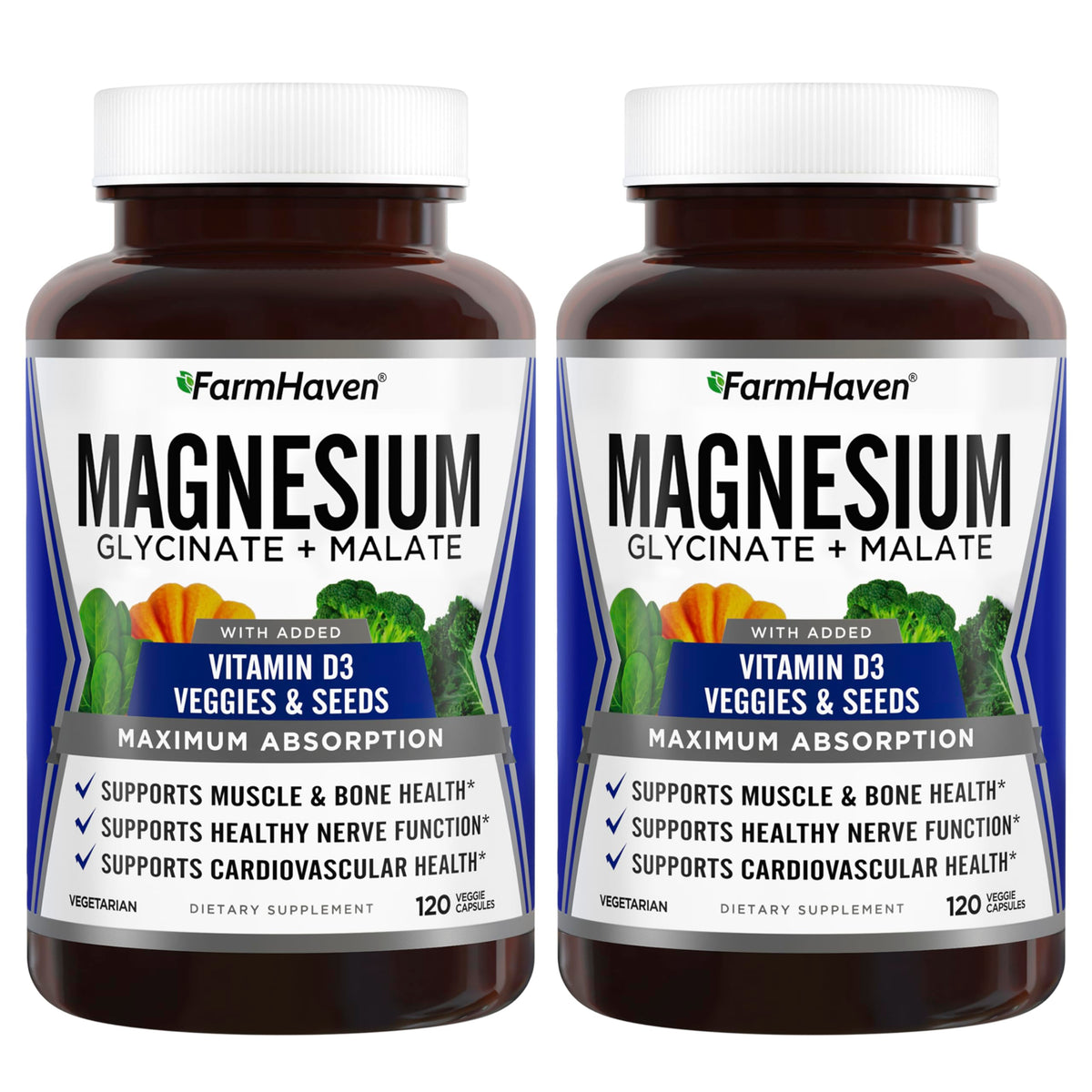 FarmHaven Magnesium Capsules front view with label
