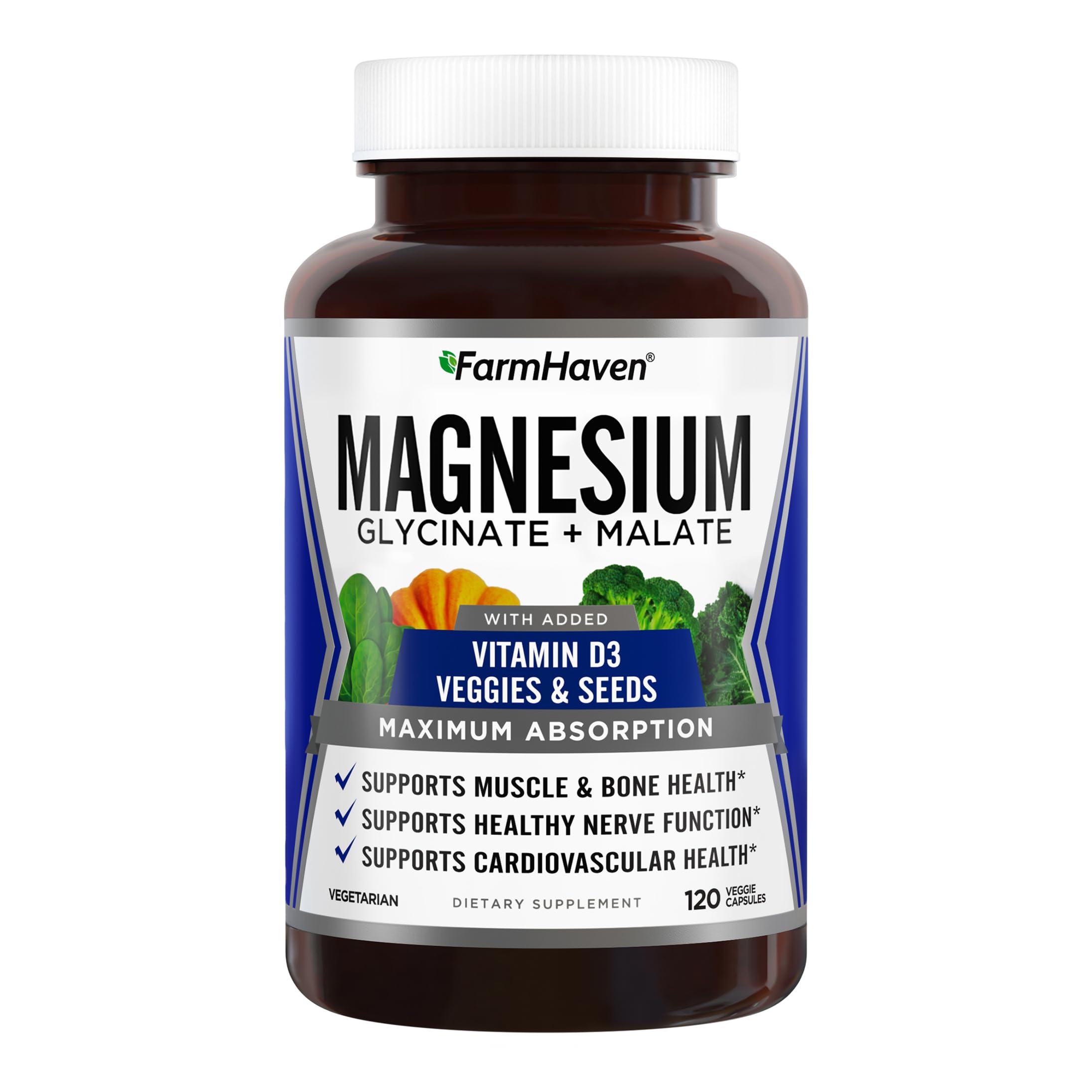 FarmHaven Magnesium Glycinate & Malate 250mg front view