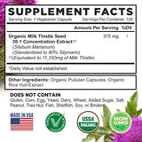 FarmHaven Milk Thistle Capsules 375mg on wooden table