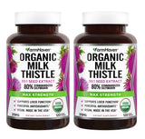 FarmHaven Organic Milk Thistle Capsules 375mg front view