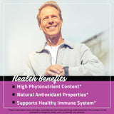 FarmHaven Organic Milk Thistle Capsules 375mg on a wooden surface