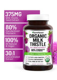 FarmHaven Organic Milk Thistle Capsules 375mg side view