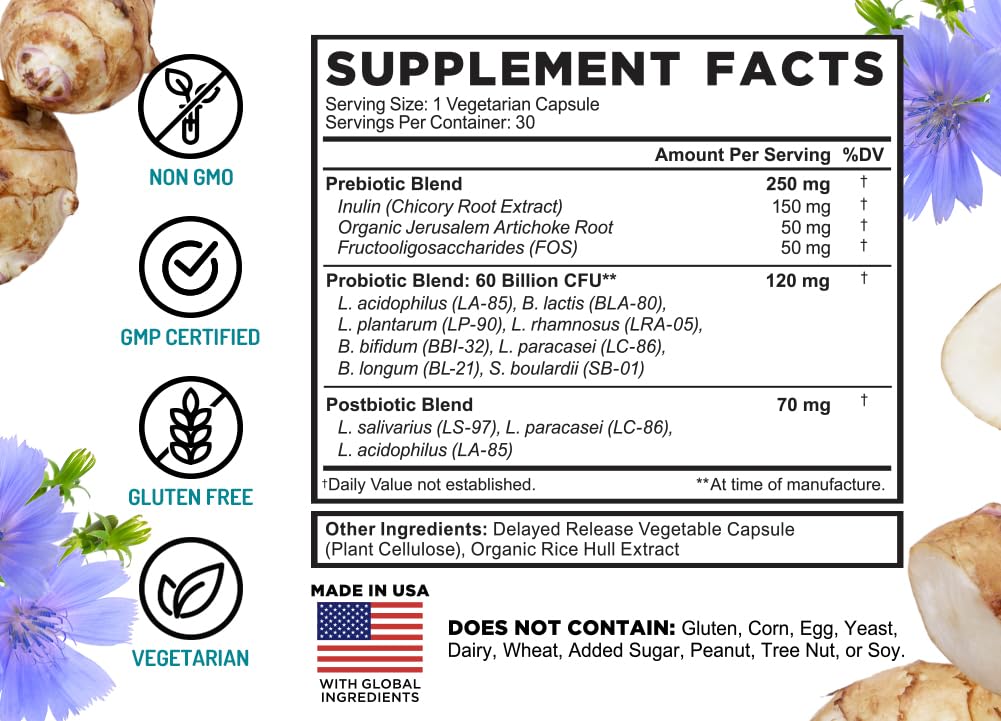FarmHaven Probiotic Supplement bottle with ingredients list