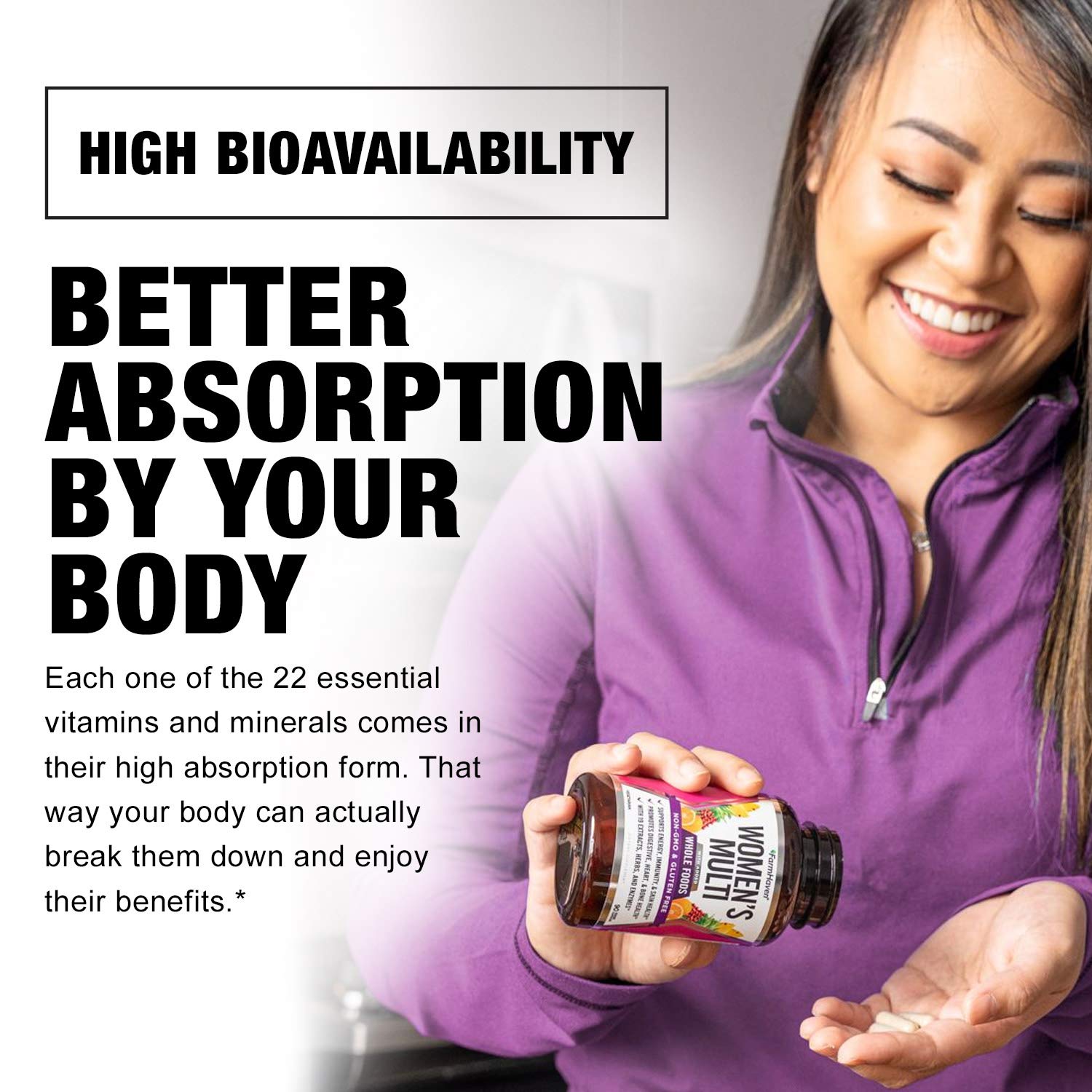 FarmHaven Women's Multivitamin with whole fruits and vegetables