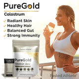 Fasted Athlete Bovine Colostrum Supplement close-up of powder