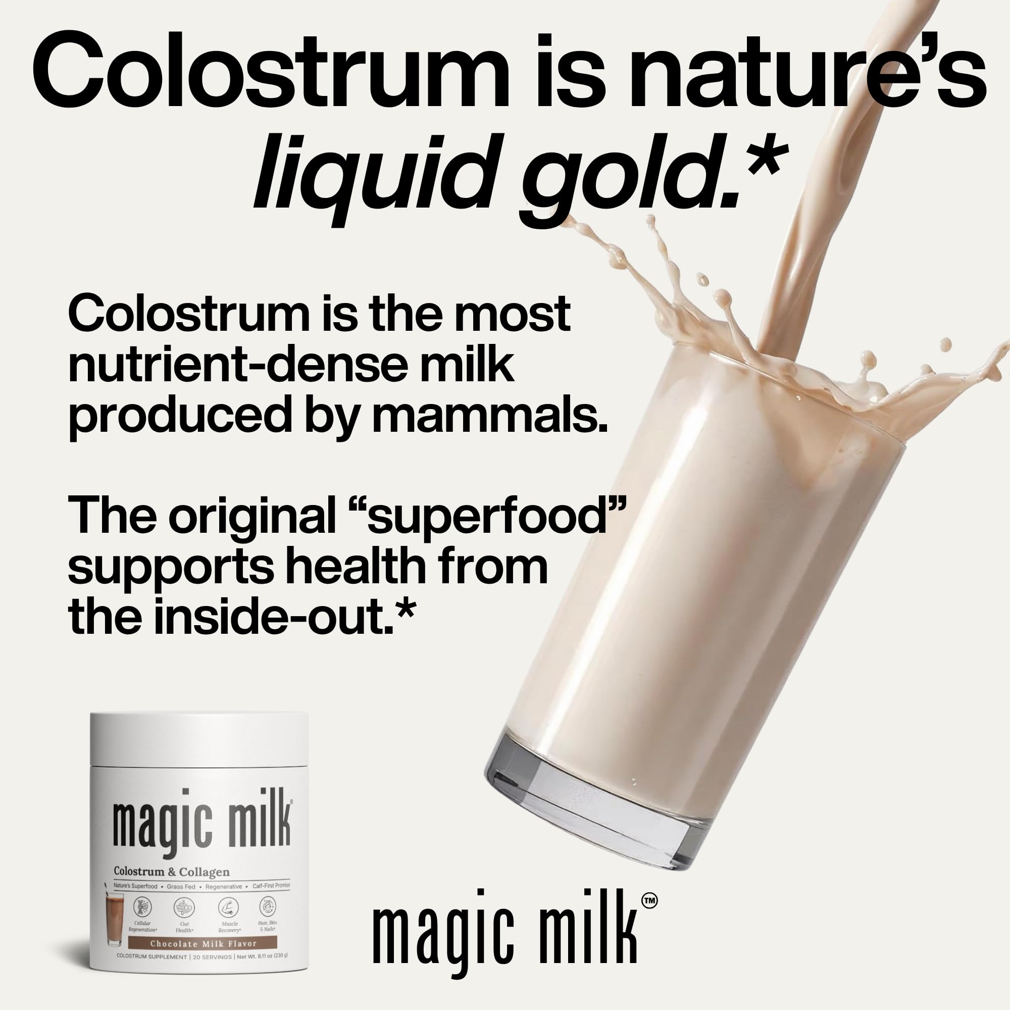 Fasted Athlete Magic Milk Bovine Colostrum back view packaging