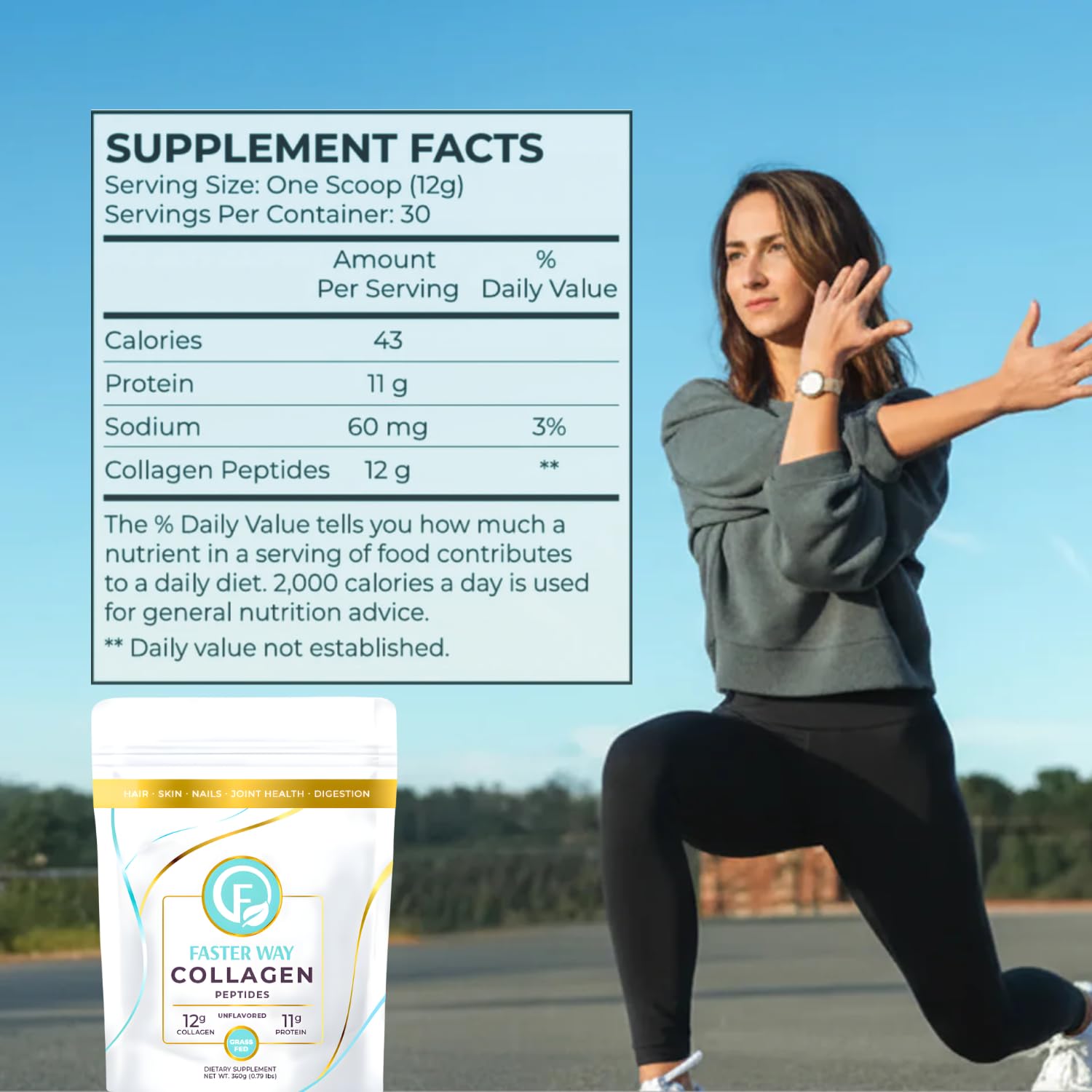 FASTer Way to Fat Loss Collagen Powder mixed in a smoothie
