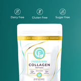 FASTer Way to Fat Loss Collagen Powder scoop showing hydrolyzed peptides