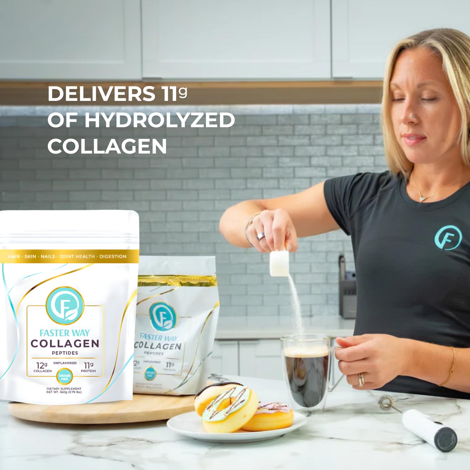 FASTer Way to Fat Loss Collagen Powder unflavoured powder texture