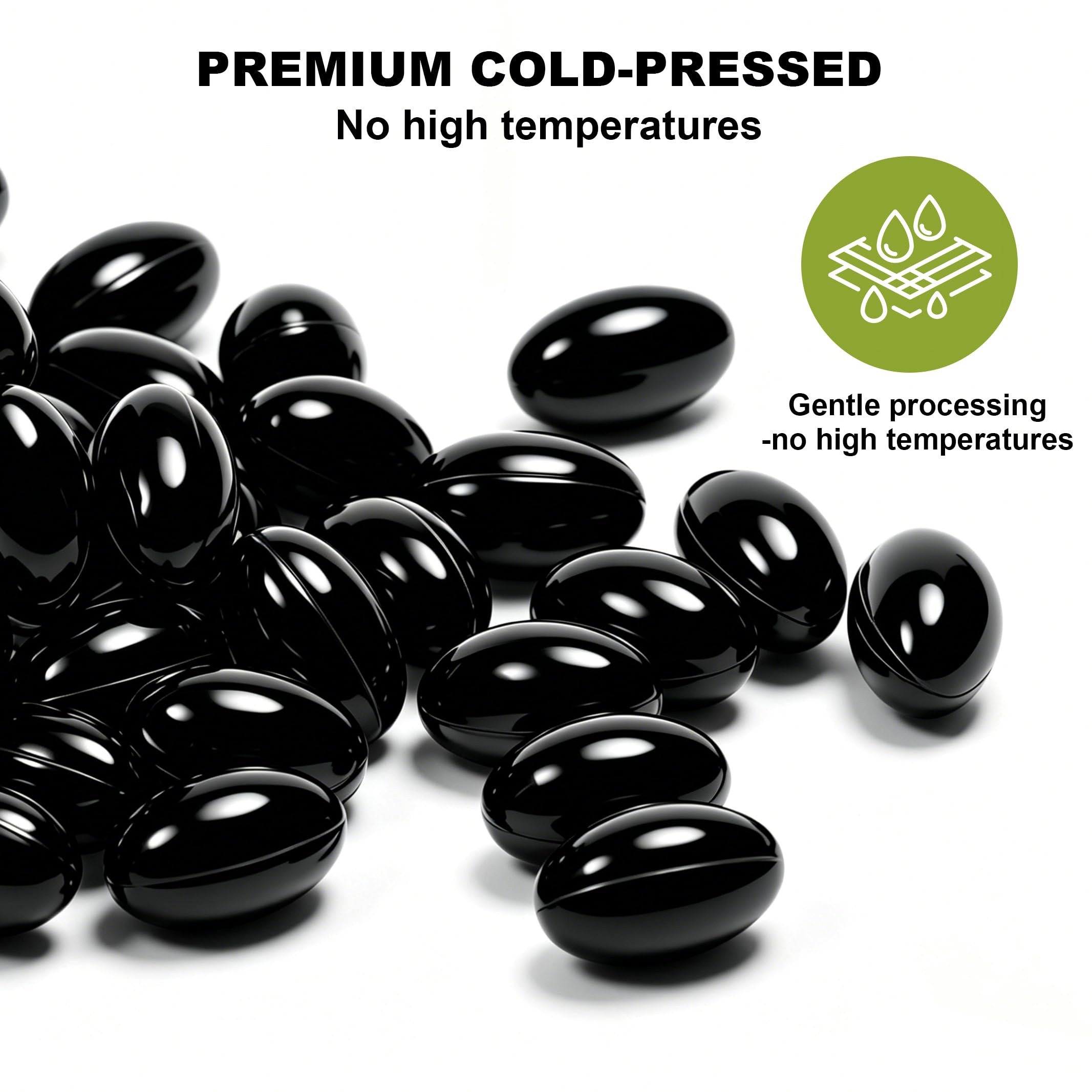 FCOIN Black Seed Oil Softgels close-up of softgel
