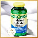 FCQP Calcium Citrate Dietary Supplement Tablets 600mg side view