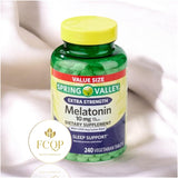 FCQP Melatonin Tablets 10mg back view of packaging