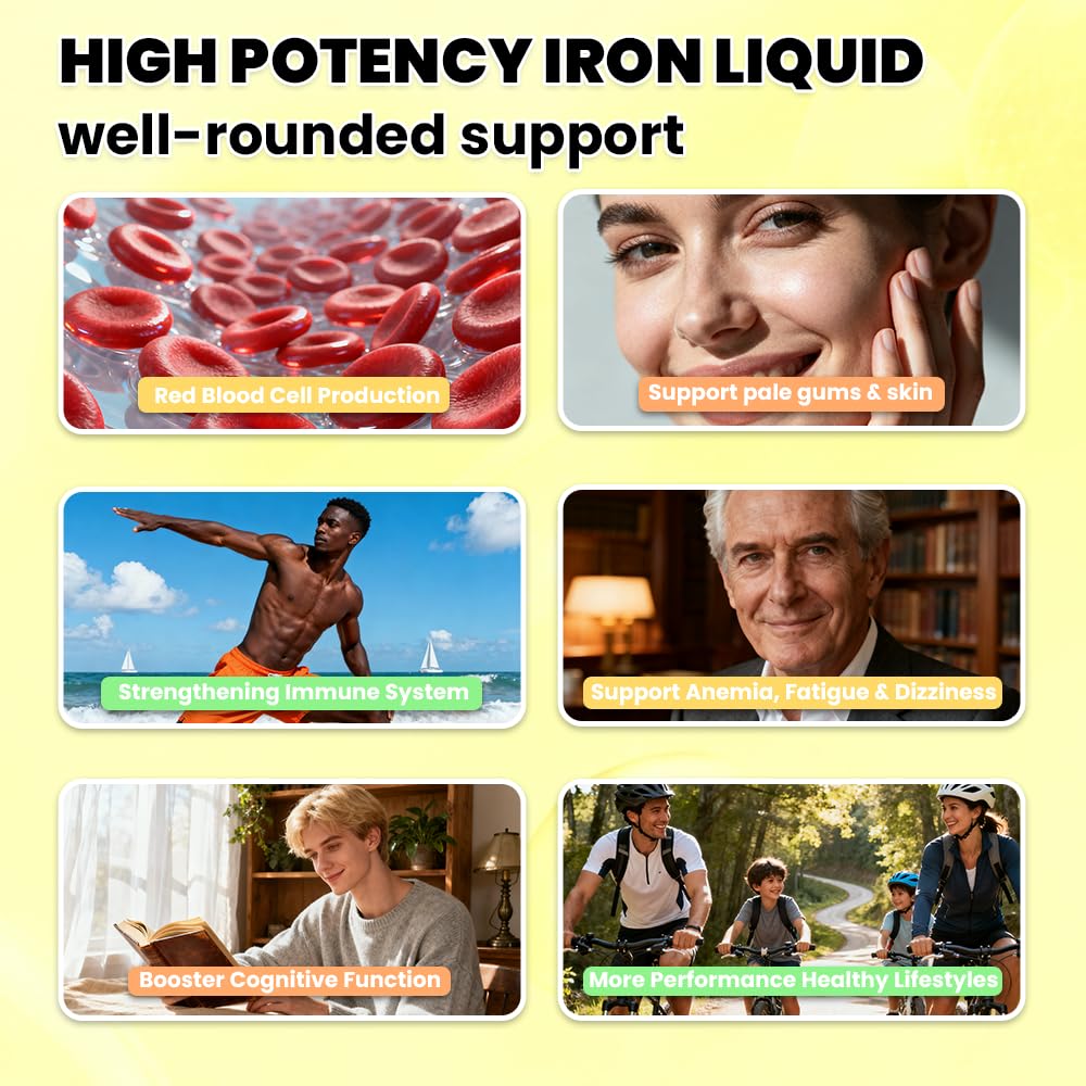 FEAVBAFT Iron Supplement Drops back view with ingredient list