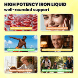 FEAVBAFT Iron Supplement Drops back view with ingredient list