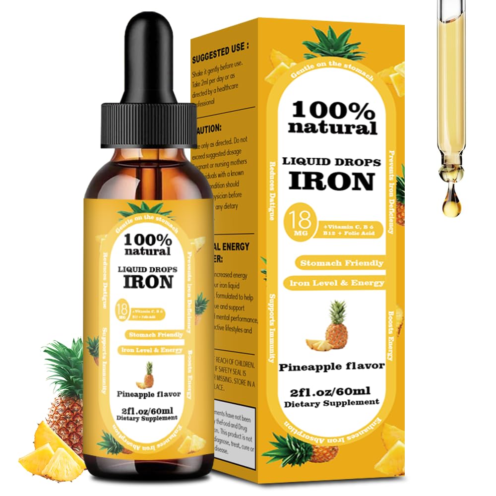 FEAVBAFT Iron Supplement Drops front view with packaging