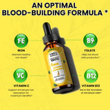 FEAVBAFT Iron Supplement Drops lifestyle scene with fruit